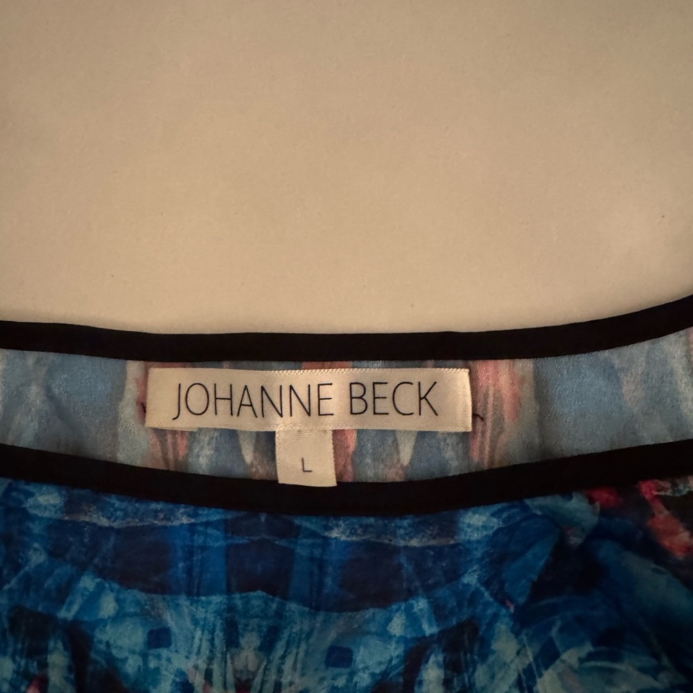 Johanne Beck Blue Patterned mini dress